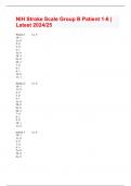 NIH Stroke Scale Group B Patient 1-6 &vert; Latest 2024&sol;25