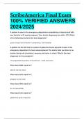 ScribeAmerica Final Exam 100% VERIFIED ANSWERS  2024/2025