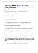 NATE A&sol;C Exam with guaranteed accurate answers