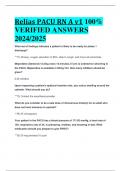 BEST ANSWERS Relias PACU RN A v1 100&percnt;  VERIFIED ANSWERS  2024&sol;2025