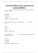 Corrections Officer Exam &lpar; questions and  answers&rpar; RATED A&period;