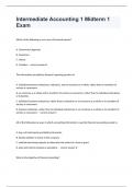 Intermediate Accounting 1 Midterm 1 Exam with correct complete solutions