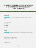 C784&comma; WGU MODULE 1 EXAM &vert; QUESTIONS  & 100&percnt; VERIFIEDANSWERS &vert; LATEST  UPDATE &vert; PASSED