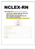 NCLEX-RN TEST BANK FOR RESPIRATORY DISORDERS|NCLEX-RN QUESTIONS WITH ANSWERS AND RATIONALES