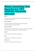 BEST REVIEW Milady Cosmetology State Board Review 100%  VERIFIED ANSWERS  2024/2025