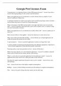 Georgia Pest Licenses Exam