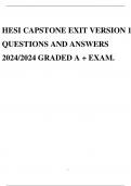 HESI CAPSTONE EXIT VERSION 1 QUESTIONS AND ANSWERS 2024/2024 GRADED A + EXAM.