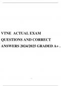 VTNE ACTUAL EXAM QUESTIONS AND CORRECT ANSWERS 2024&sol;2025 GRADED A&plus; &period;