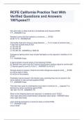 RCFE California Practice Test With  Verified Questions and Answers  100&percnt;pass&excl;&excl;&excl;