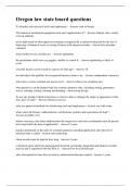 Oregon law state board questions