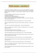 TEAS exam - version 7 questions and answers