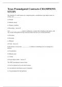 Texas Promulgated Contracts-CHAMPIONS  STUDY