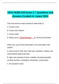 MVU NURS 620 Exam 2 | Questions and Answers Graded A+ Latest 2024