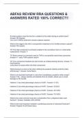ABFAS REVIEW RRA QUESTIONS & ANSWERS RATED 100% CORRECT!!