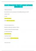 CCHT PRACTICE TEST LATEST UPDATE  GRADED A&plus;