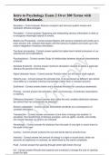 Intro to Psychology Exam 2 Over 200 Terms with Verified Rationale&period;