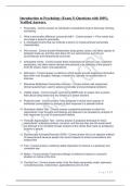 Introduction to Psychology &lpar;Exam 3&rpar; Questions with 100&percnt; Verified Answers&period;