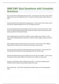 SWE EM1 Quiz Questions with Complete Solutions