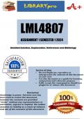LML4807 Assignment 1 (COMPLETE ANSWERS) Semester 1 2024 - DUE 05 April 2024