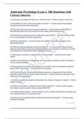 Abnormal Psychology Exam 2 Questions with Correct Answers&period;