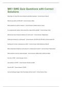 MK1 SWE Quiz Questions with Correct Solutions