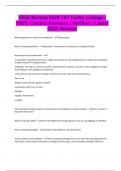 HESI Review NUR 101 Fortis College &vert; 100&percnt; Correct Answers &vert; Verified &vert; Latest 2024 Version