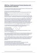 HESI Prep - Health Assessment Practice Questions with Verified Answers&period;