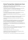 Federal Nursing Home Administrator Exam