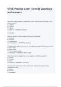 VTNE Practice exam &lpar;form B&rpar; Questions and answers