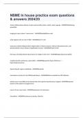 NBME In house practice exam questions & answers 2024/25
