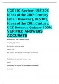 UGS 303 Review, UGS 303 Ideas of the 20th Century Final (Bonevac), UGS303, Ideas of the 20th Century, UGS Bonevac Quizzes 100%  VERIFIED ANSWERS  ACCURATE