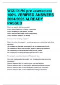 WGU D196 pre assessment 100&percnt; VERIFIED ANSWERS  2024&sol;2025 ALREADY  PASSED