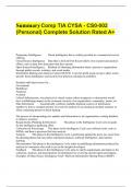 BUNDLE FOR >> Summary CYSA&plus; &lpar;CS0-002&rpar; Comp TIA Cyber security Analyst &lpar;CYSA&plus;&rpar; Complete solution Rated A&plus;