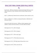 EDUC 307 FINAL EXAM &lpar;2024 FALL&rpar; RATED  A&period;