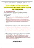 Straighterline Microbiology BIO250L Lab 5 Eukaryotic Microbes, Parasitology, & Viruses Worksheet Questions and Answers 2024 / 2025 (New Version Updated)