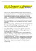 CLC 059 Management of Subcontracting Compliance Verified Solution Rated A+