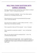 MSLC FINAL EXAM QUESTIONS WITH  CORRECT ANSWERS&period;