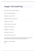 Chapter 1 ACT & SAT Prep exam questions and complete correct answers answer
