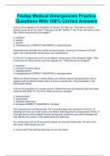 Fisdap Medical Emergencies Practice Questions With 100&percnt; Correct Answers