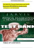 TEST BANK For Physical Examination and Health Assessment 9th Edition&comma; 2024 by Carolyn Jarvis&comma; Verified Chapters 1 - 32&comma; Complete Newest Version