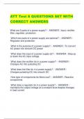 ATT Test 8 QUESTIONS SET WITH  CORRECT ANSWERS