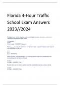 Florida 4-Hour Traffic  School Exam Answers 2023//2024