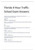 Florida 4-Hour Traffic  School Exam Answers