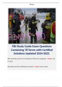F80 Study Guide Exam Questions Containing 78 Terms with Certified Solutions Updated 2024-2025.