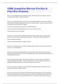 VSIM Josephine Morrow Pre-Sim & Post-Sim  Questions with 100&percnt; Correct Answers
