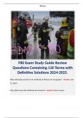 F80 Exam Study Guide Review Questions Containing 130 Terms with Definitive Solutions 2024-2025. Terms like: After what date was the F-24 certificate of Fitness not recognized. - Answer: July 31, 2014