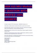 MSN 610 NKU Module  3 QUESTION WITH  VERIFIED 100%  ANSWERS