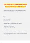 ERP Study Set #3 Questions with 100% Complete Solutions 100% Correct