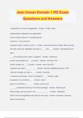 Jean Inman Domain 1 RD Exam Questions and Answers