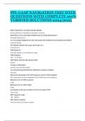 PPL CAAP NAVIGATION TEST WITH QUESTIONS WITH COMPLETE 100&percnt; VERIFIED SOLUTIONS 2024&sol;2025